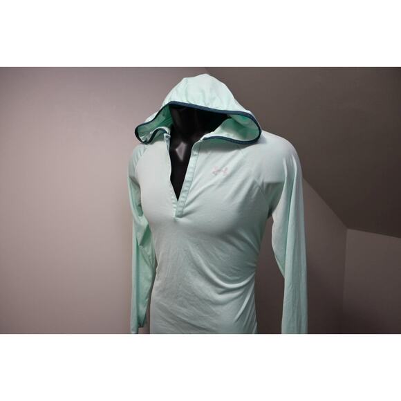 Under Armour Hoodie Thin Loose HeatGear Pullover Sweat Shirt Womens Sz Medium - Picture 2 of 9